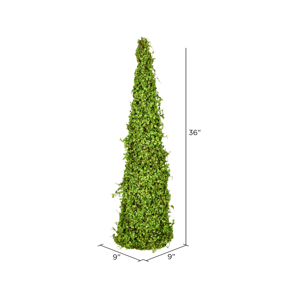 Vickerman 36'' Artificial Green Mini Leaves Cone. - Cheap-Us