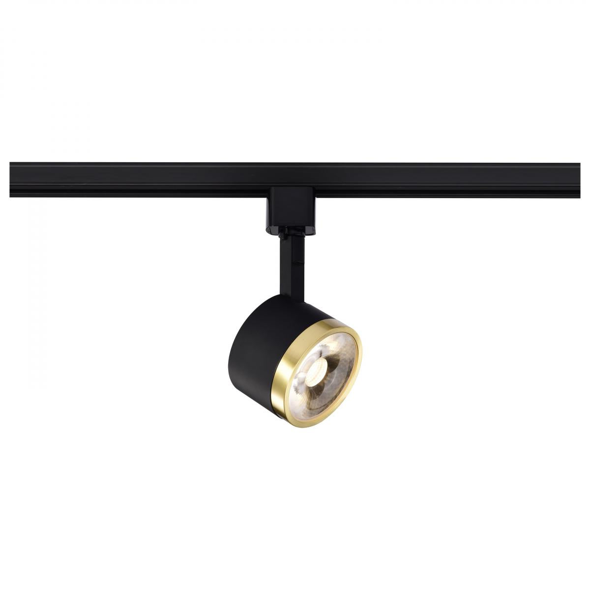 TH645 12W LED TRACK HEAD ROUND 36 12 Watt LED Track Head; Round; 3000K; Matte Black and Brushed Brass Finish - Cheap-Us