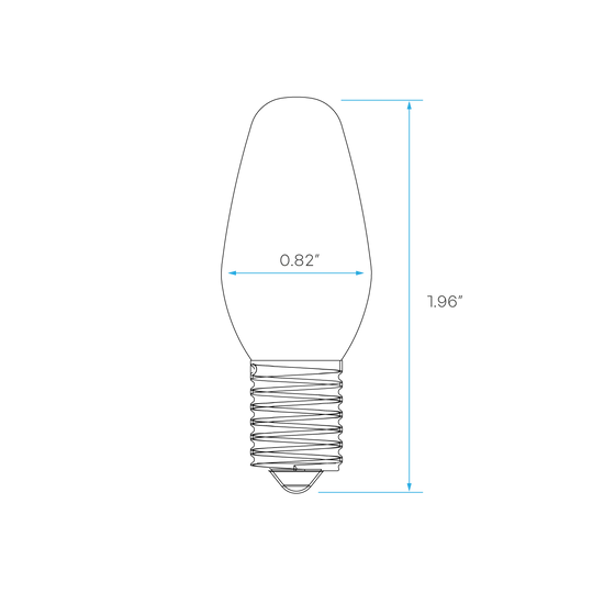 Luxrite LED C7 Small Light Bulb, E12 Candelabra Base, 0.5W, Green Finish (LR21752) - Cheap-Us