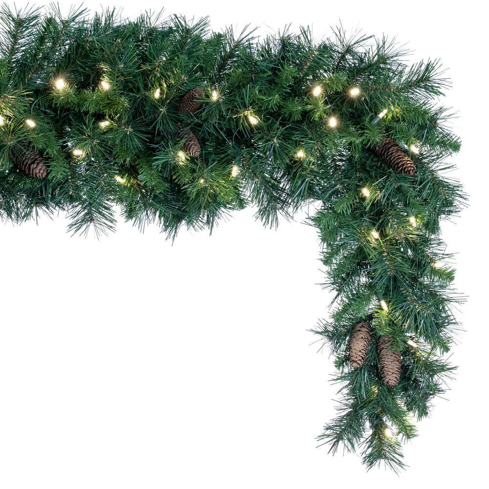 Vickerman 6' Cheyenne Artificial Christmas Swag Garland Warm White LED Lights - Cheap-Us