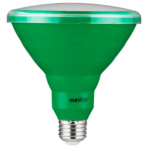 Sunlite 81478 LED PAR38 Colored Recessed Light Bulb, 15 watt (75W Equivalent), Medium (E26) Base, Floodlight, ETL Listed, Green, Pack of 3 - Cheap-Us