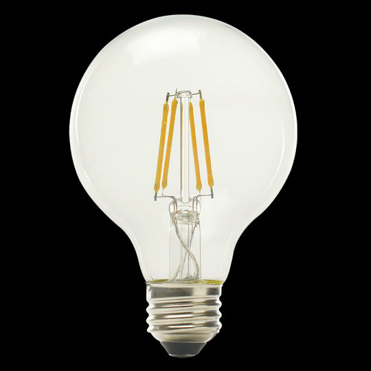 Luxrite LED G25 Globe Light Bulb, E26 Medium Base, 5W, 5000K - Bright White, 80 CRI, Clear Finish, Dimmable (LR21620) - Cheap-Us