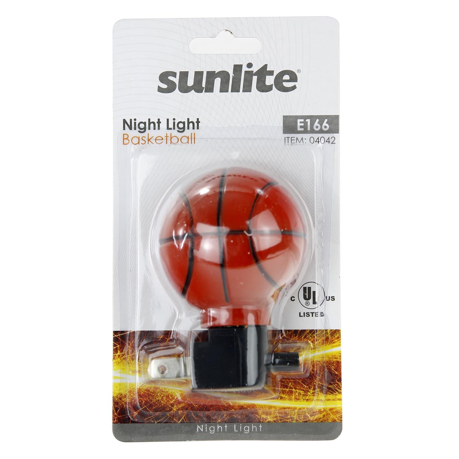 Sunlite E166 Orange Basketball Decorative Night Light - Cheap-Us