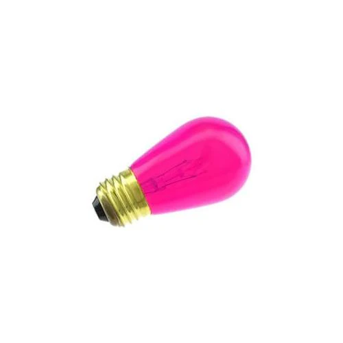 Bulbrite 11S14TPK 11W Dimmable S14 String Light Replacement Bulb, Medium Base, Transparent Pink - Cheap-Us