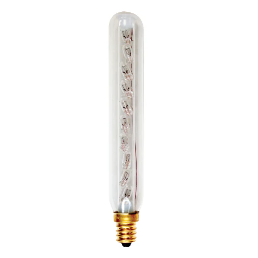 Bulbrite 9T6.5C 9 Watt Incandescent T6.5 Tube Exit Light, Candelabra Base, Clear - Cheap-Us