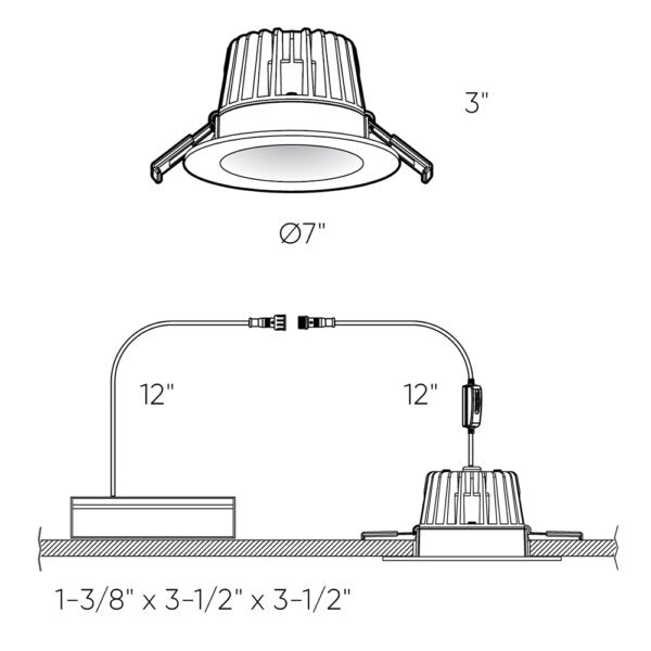 Round regressed recessed light - Cheap-Us