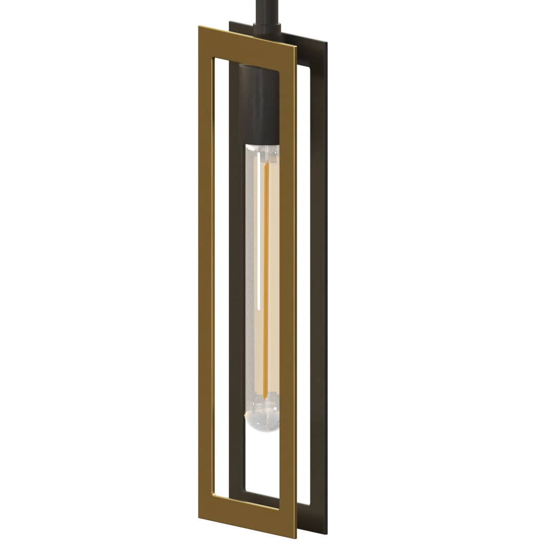 Rettan Single Light Geometric Rectangle Pendant Fixture - Cheap-Us