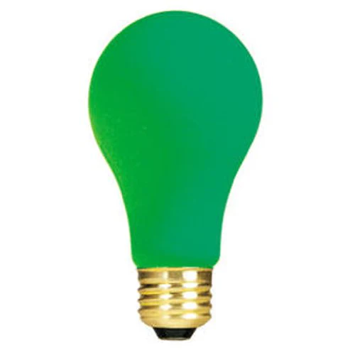 Bulbrite 25A/CG 25 Watt Incandescent A19 Party Bulb, Medium Base, Ceramic Green - Cheap-Us