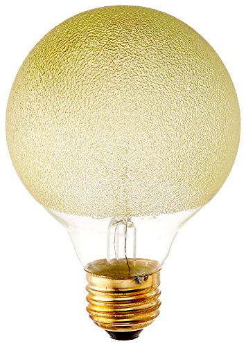 Bulbrite 40G25/ICE Crystal Collection 40 Watt Incandescent G25 Globe, Ice Finish, Medium Base, Amber - Cheap-Us