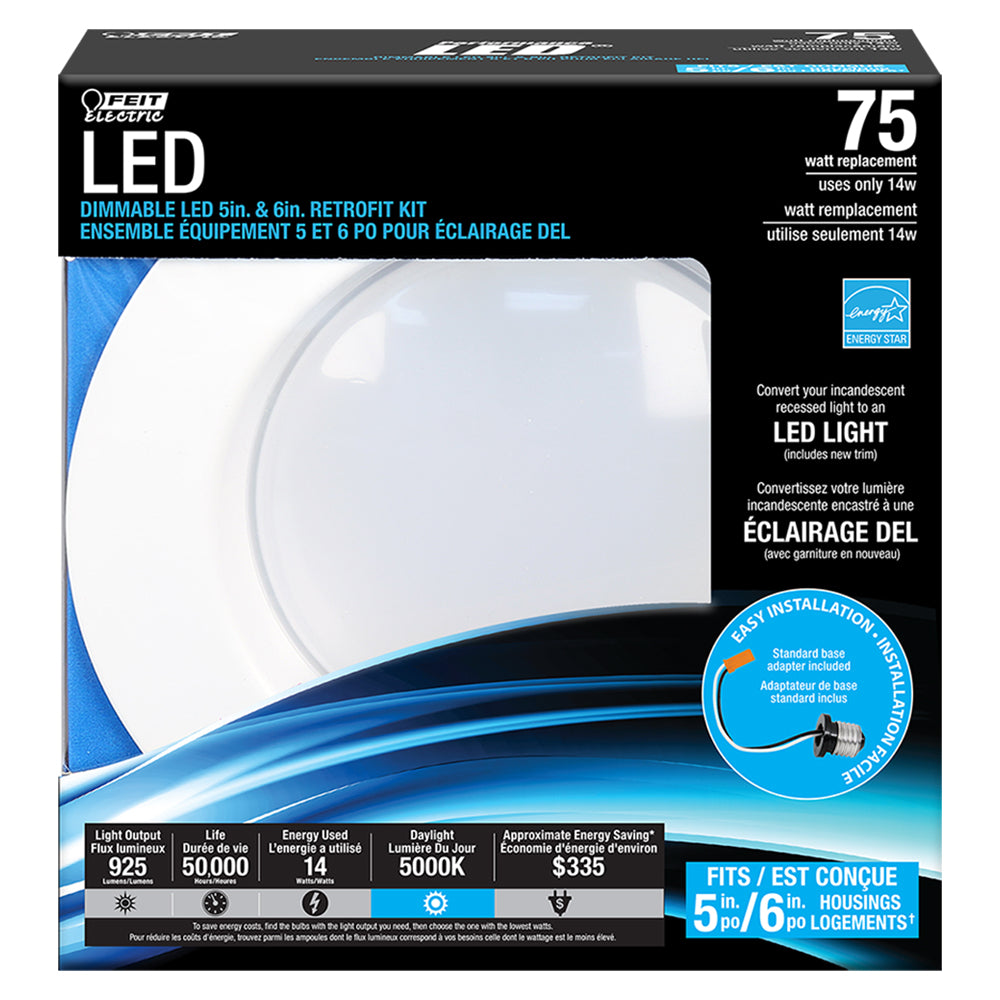 925 Lumen 5000K 5 & 6 Inch Dimmable Recessed Downlight - Cheap-Us