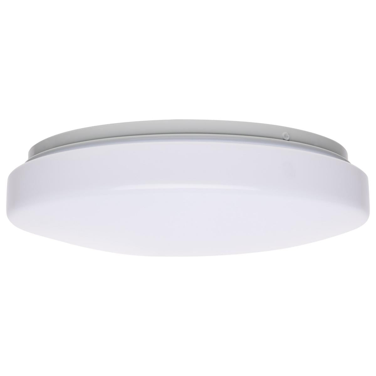 Satco Nuvo LED 11/14/19-inch Acrylic Round/Square Flush Mount Fixture White Finish. Adjustable Color W/ Sensor. CCT Selectable - Cheap-Us