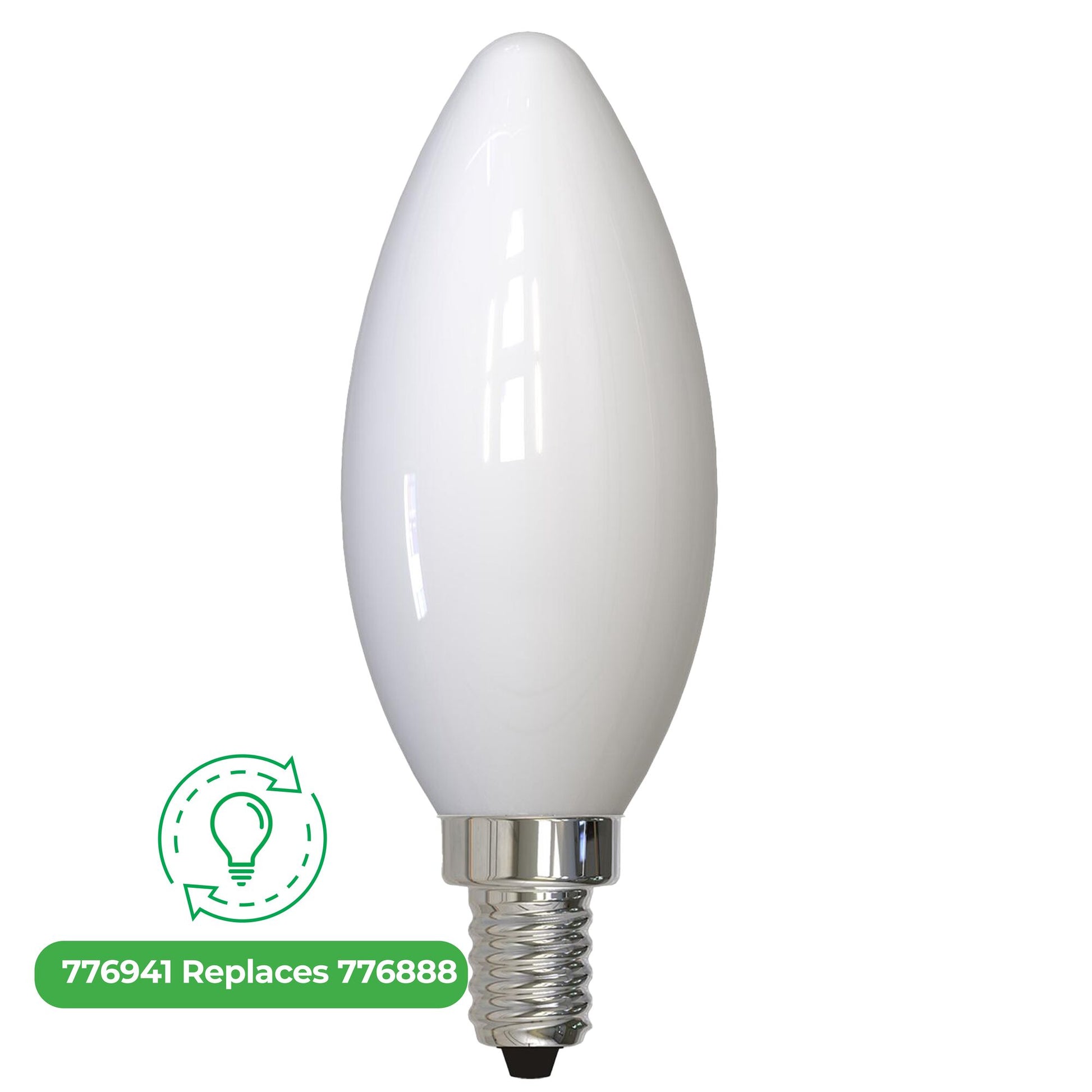 Bulbrite LED Filament 5 Watt Dimmable B11 Light Bulb with Milky finish  and Candelabra (E12) Base - 3000K Soft White Light, 500 Lumens - Cheap-Us