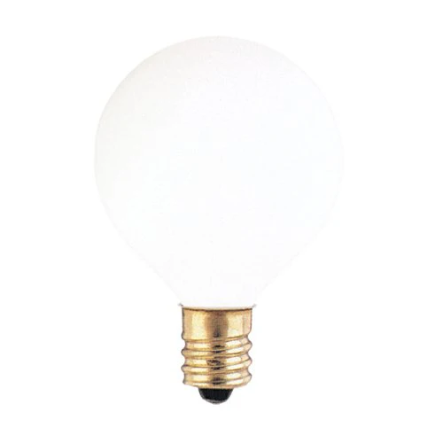Bulbrite 10G12WH 10 Watt Incandescent G12 Globe, Candelabra Base, White - Cheap-Us