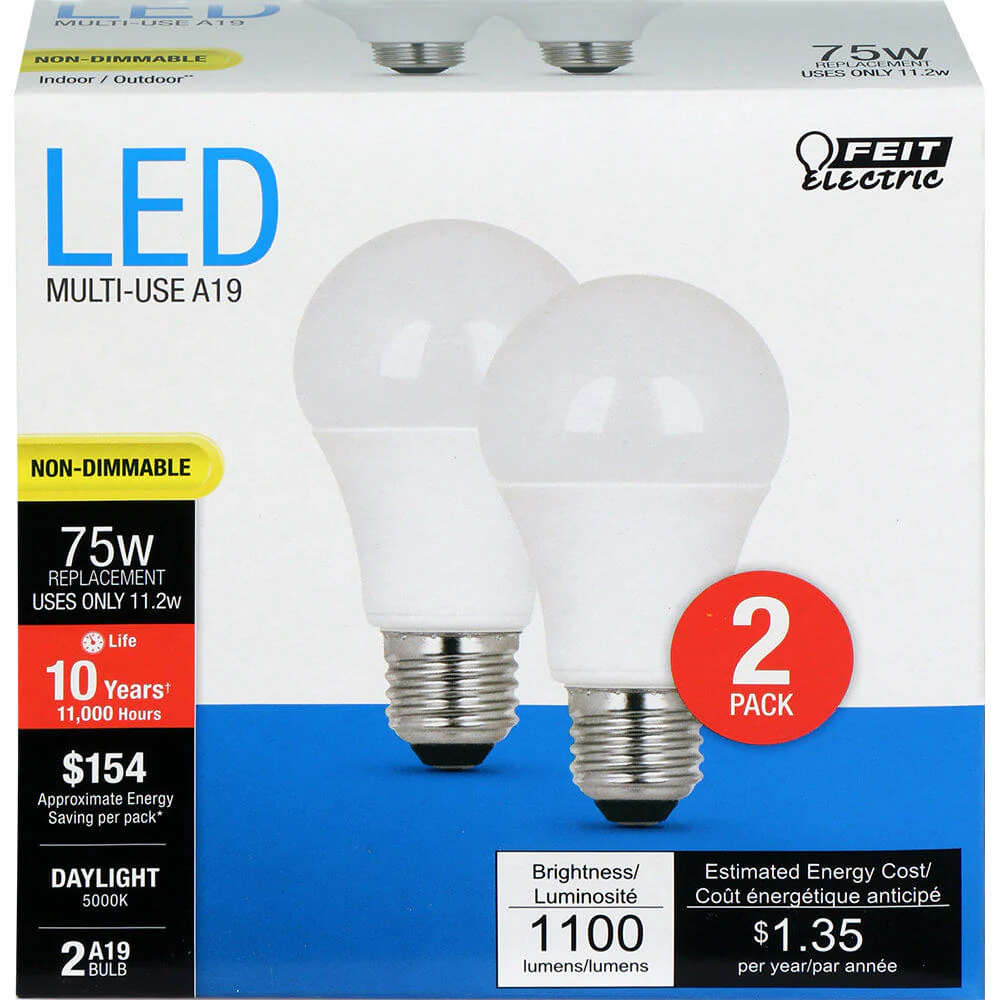 1100 Lumen 5000K Non-Dimmable LED - Cheap-Us