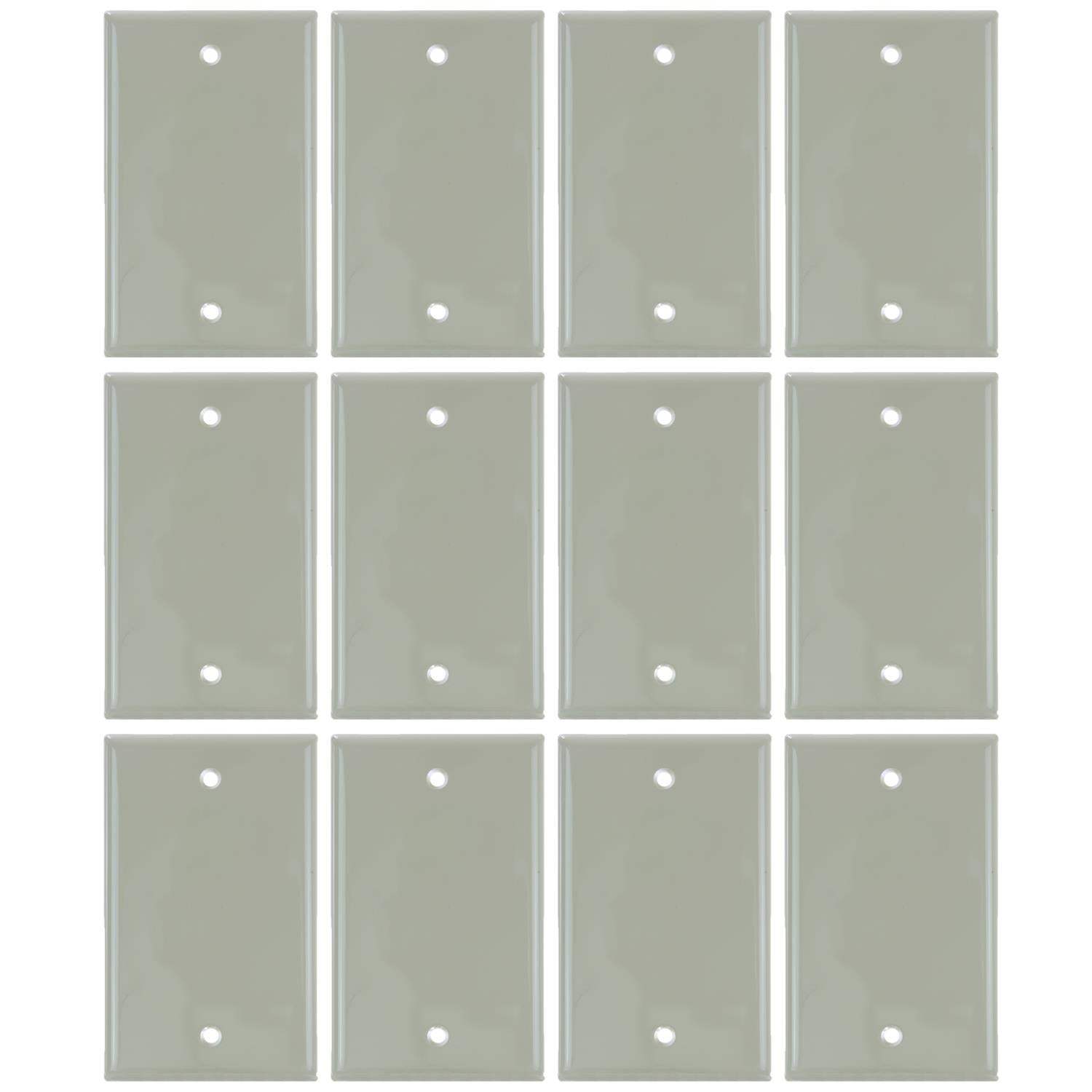 Sunlite E401/I 1 Gang Blank Switch and Receptacle Plate, Ivory - Cheap-Us