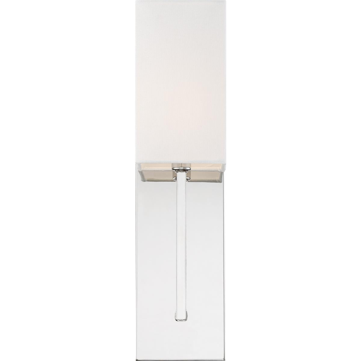 60-6693 VESEY 1 LIGHT WALL SCONCE Vesey - 1 Light Wall Sconce - with White Linen Shade - Polished Nickel Finish - Cheap-Us