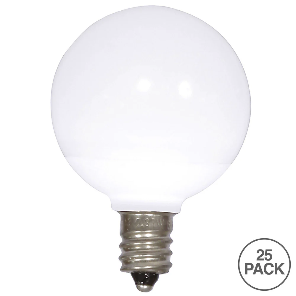 Vickerman G40 Pure White  Ceramic LED Replacement Bulb package of 25 - Cheap-Us