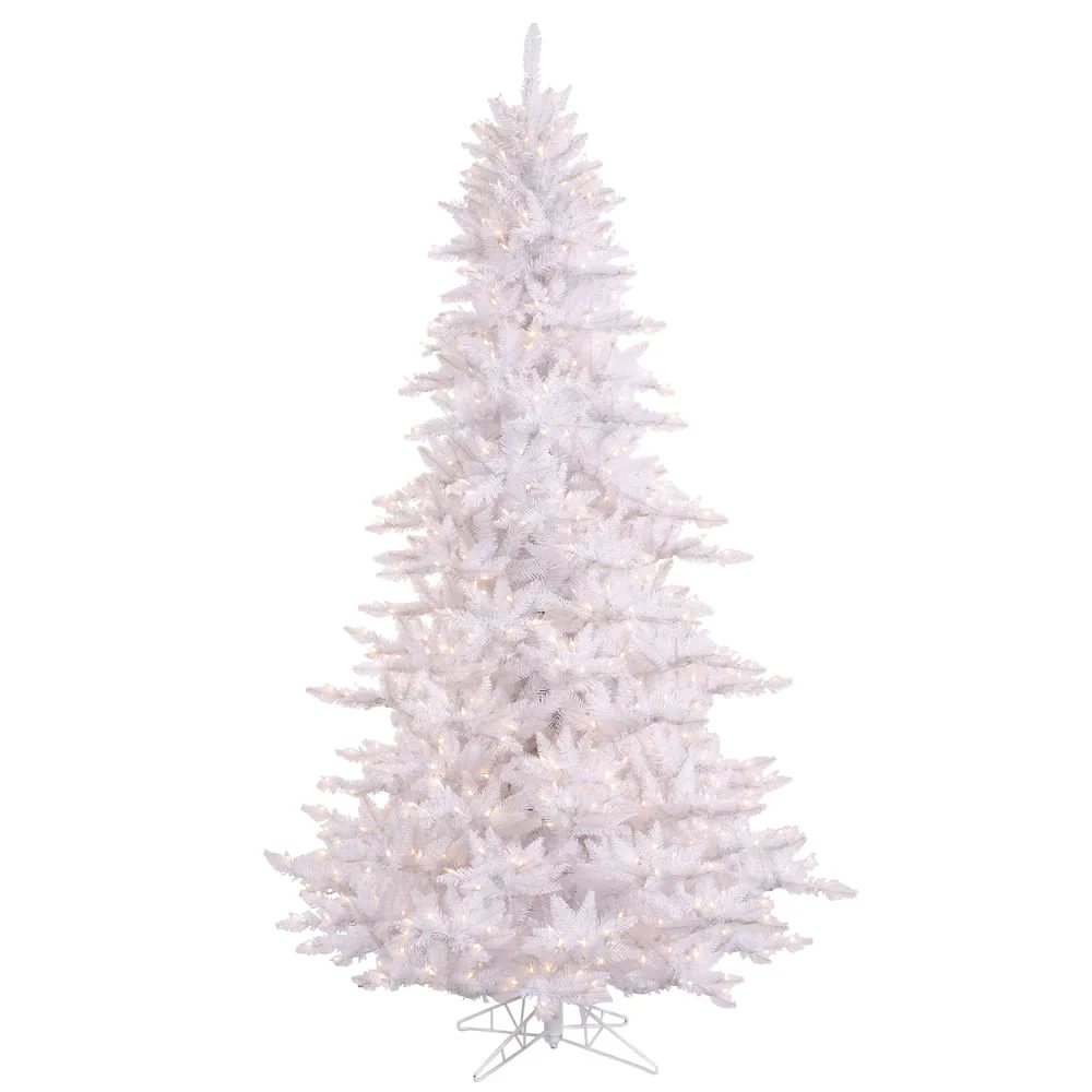 Vickerman 10' White Fir Artificial Christmas Tree Warm White Dura-lit LED Lights - Cheap-Us