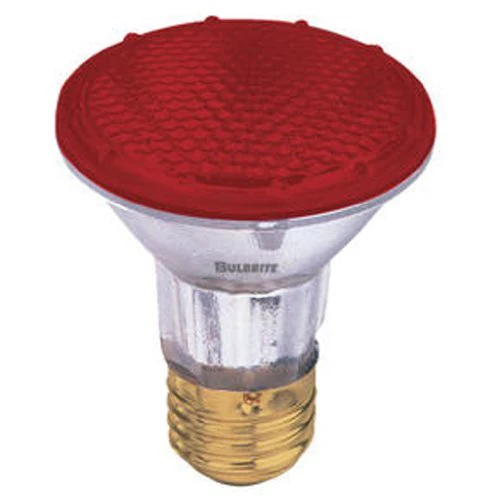 Bulbrite H50PAR20R 50 Watt Dimmable Colored Light Halogen PAR20, Medium Base, Red - Cheap-Us