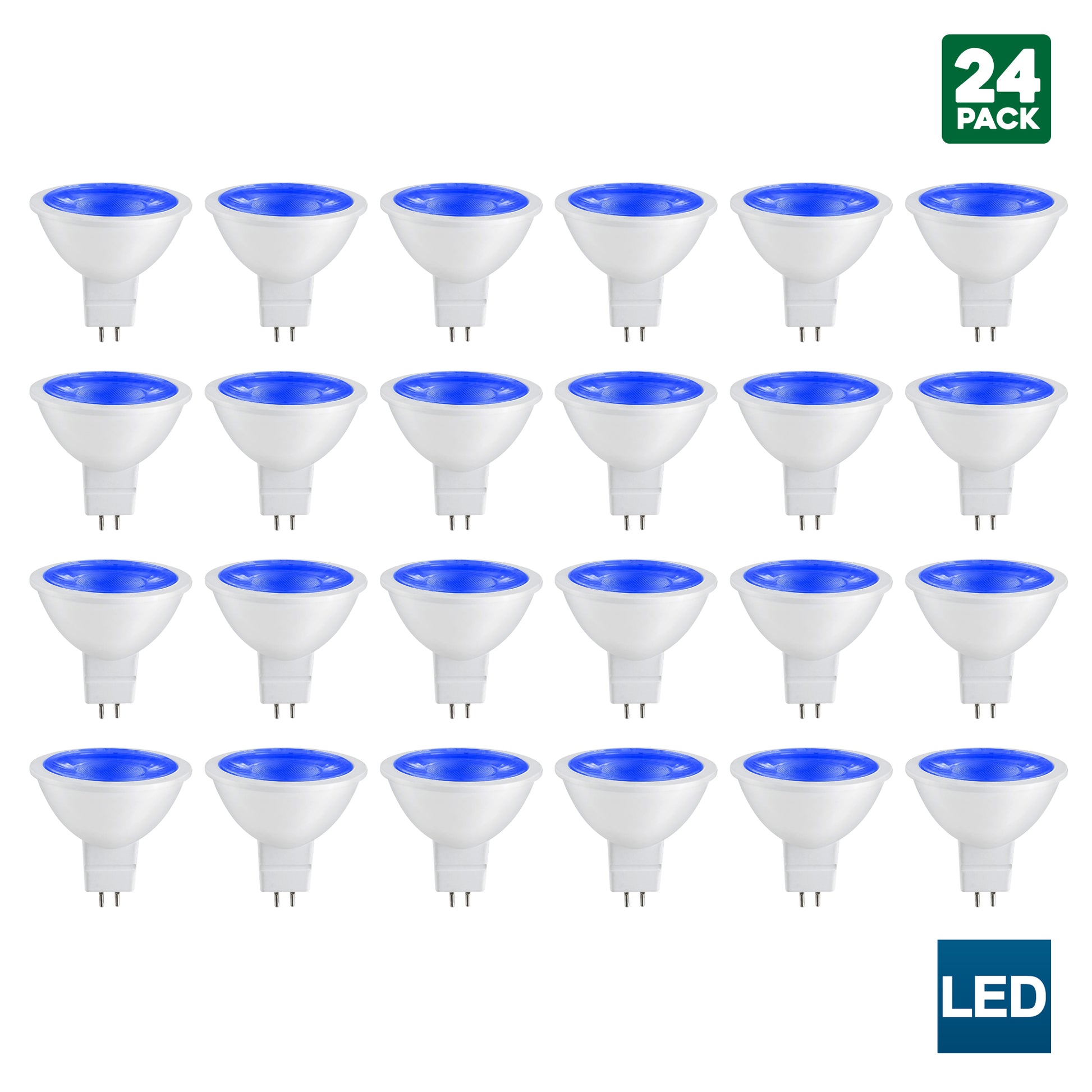 Sunlite MR16 Blue LED Bulb, 12 Volt, 3 Watt, 90 Lumens, GU5.3 Base, 30,000 Hour Long Life, 25W Equivalent, Energy Saving, Cool Touch - Cheap-Us