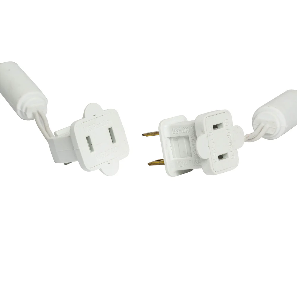 Vickerman 50 Warm White Wide Angle LED Light on White Wire 25' Christmas Single Mold Light Strand - Cheap-Us