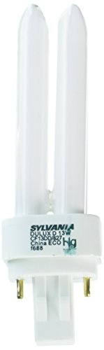 Sylvania 21117 Compact Fluorescent 2 Pin Double Tube 2700K, 13-watt - Cheap-Us