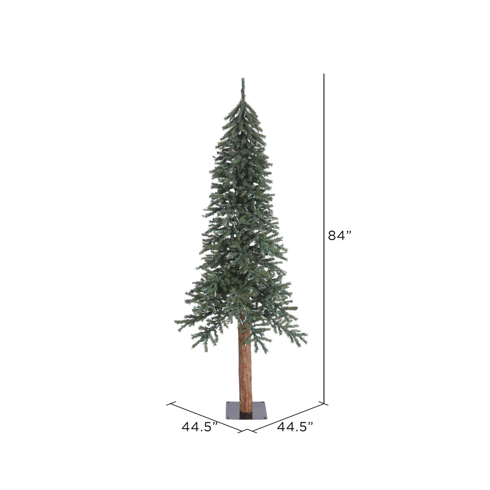 Vickerman 7' Natural Bark Alpine Artificial Christmas Tree Unlit - Cheap-Us