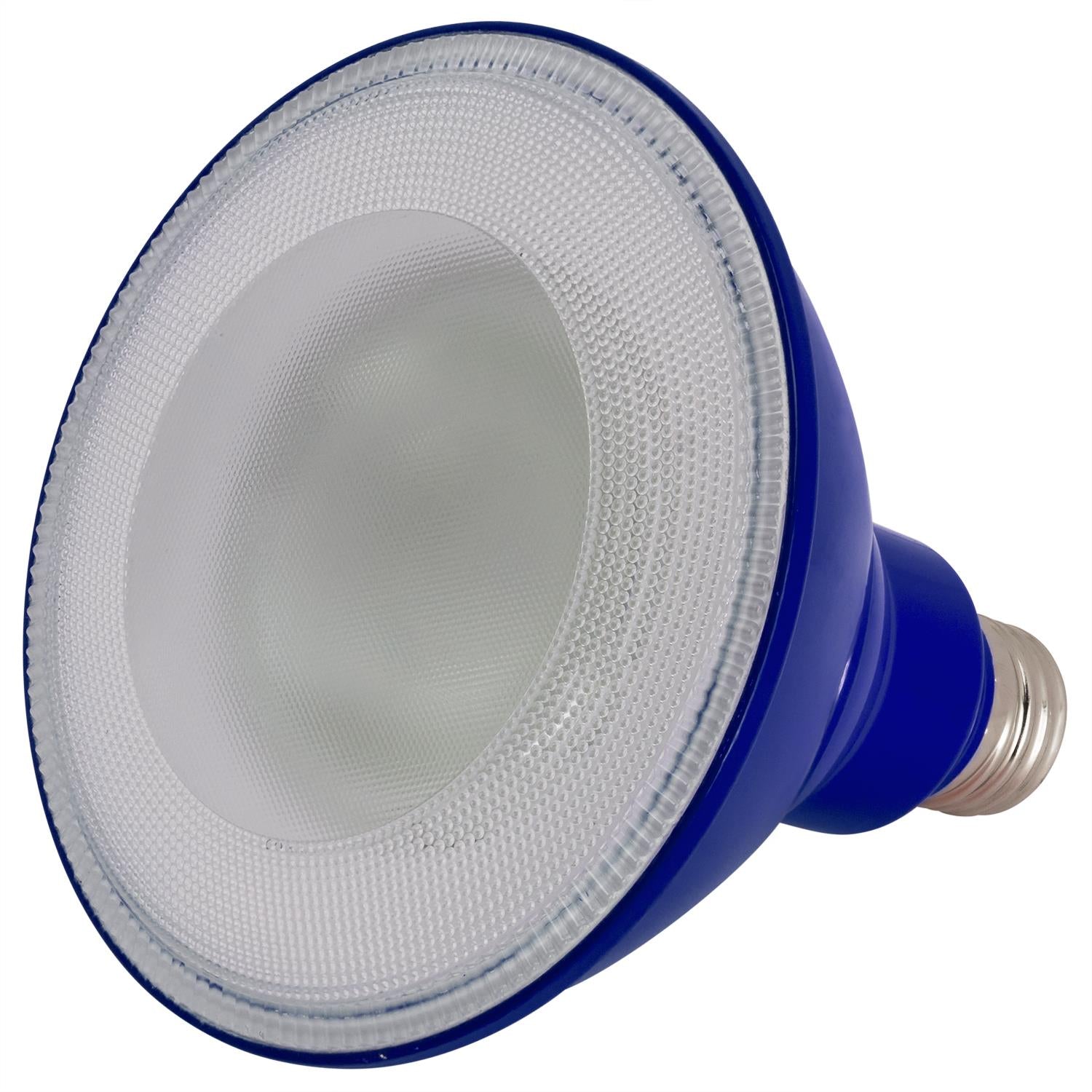 Sunlite LED PAR38 Blue Floodlight Bulb, 8W (25W Equivalent), Medium (E26) Base, Indoor, Outdoor, Wet Location, 25,000 Hour Lifespan, UL Listed - Cheap-Us