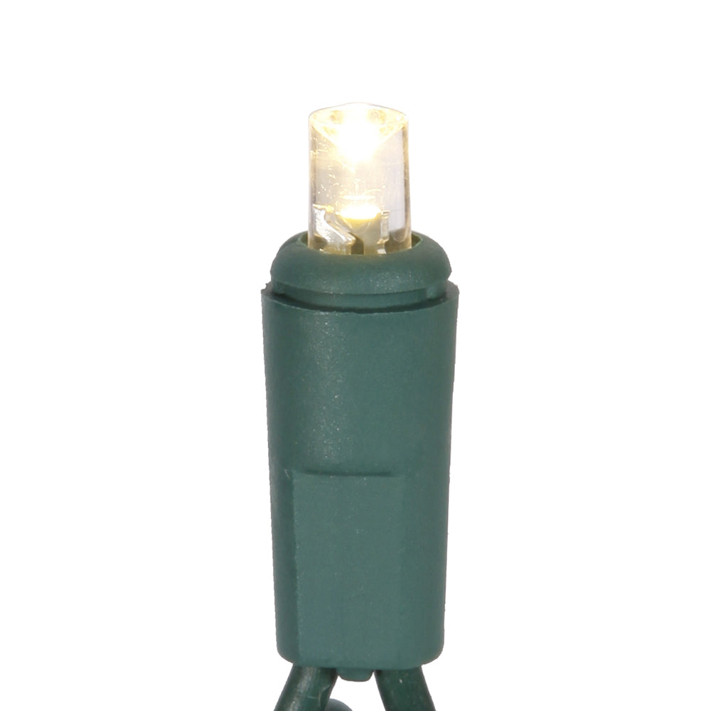 Vickerman 50 Warm White Twinkle Wide Angle LED Light on Green Wire 25' Light Strand. - Cheap-Us