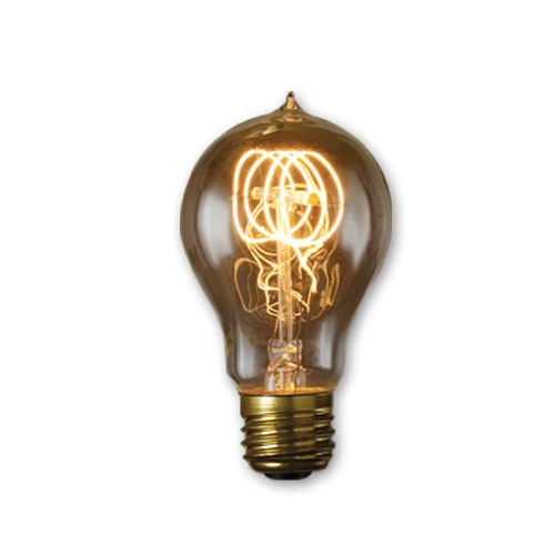 Bulbrite NOS60-VICTOR 60 Watt Incandescent Nostalgic Victor Loop A19, Medium Base, Antique Finish - Cheap-Us