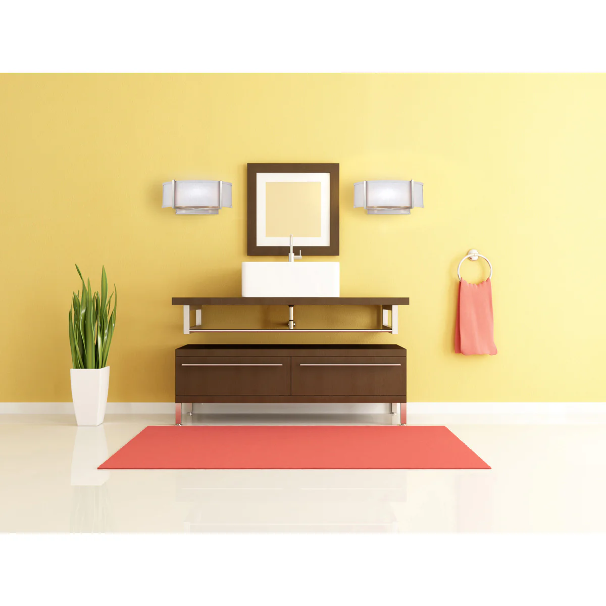 60-4754 GEMINI 2 LIGHT WALL SCONCE Gemini - 2 Light Wall Sconce with Slate Gray Fabric Shade - Brushed Nickel Finish - Cheap-Us