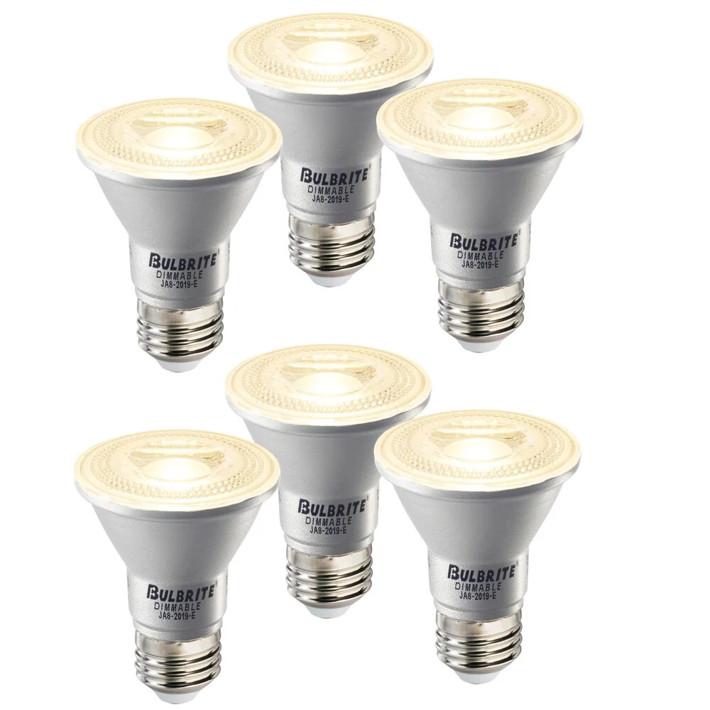 Bulbrite Pack of (6) 6.5 Watt Dimmable Flood PAR20 Medium (E26) LED Bulb - 488 Lumens, 2700K, and 90 CRI - Cheap-Us