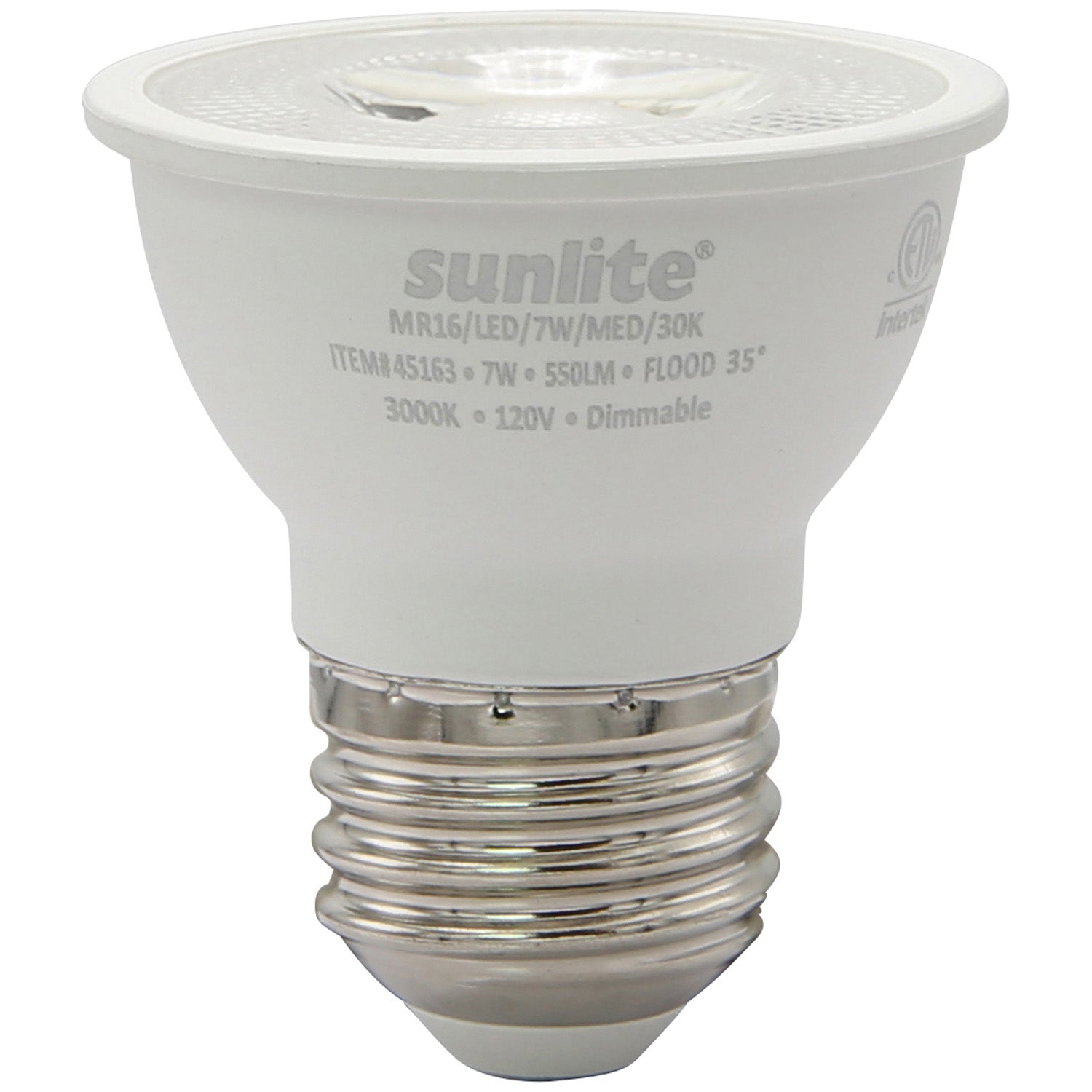 Sunlite 45163 LED PAR16 Short Neck Recessed Spotlight Bulb, 7 Watt, (60W Halogen Replacement), 500 Lumens, Medium (E26) Base, Dimmable, ETL Listed, 3000K Warm White, 6 Pack - Cheap-Us