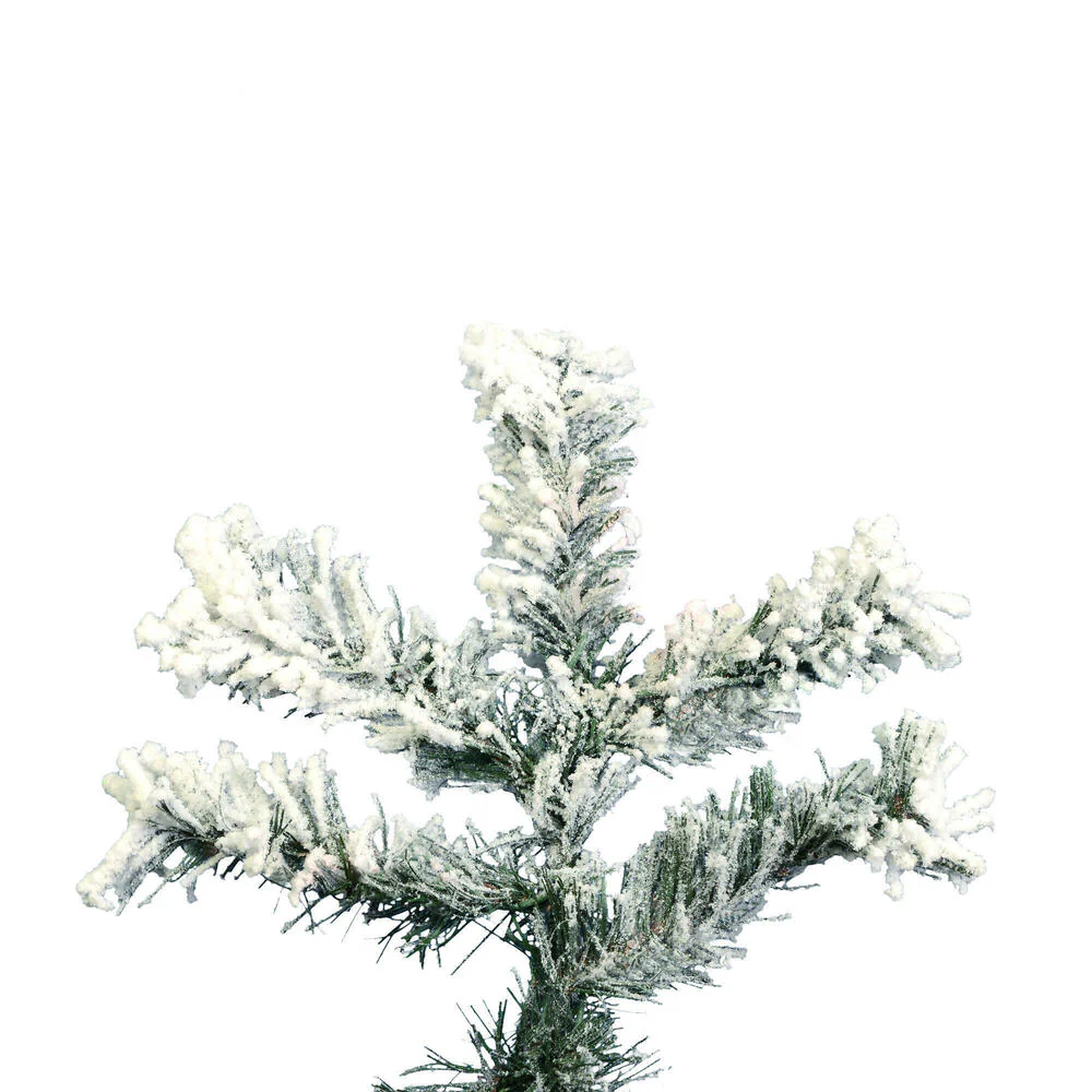 Vickerman 12' Flocked Alaskan Pine Artificial Christmas Tree Unlit - Cheap-Us