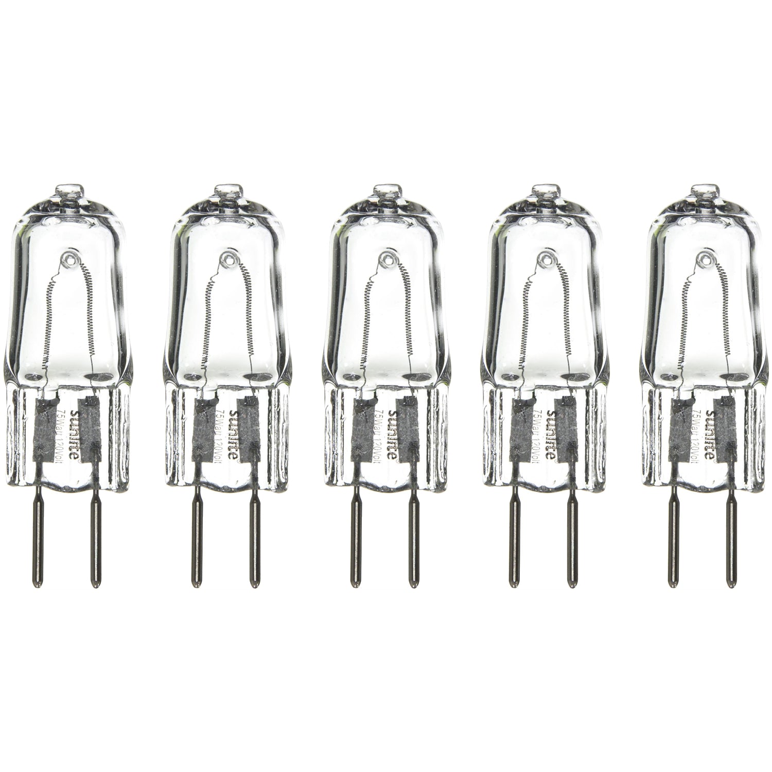 Sunlite 75 Watt, Single Ended T3.5, GY6.35 Bi-Pin Base, Clear - Cheap-Us