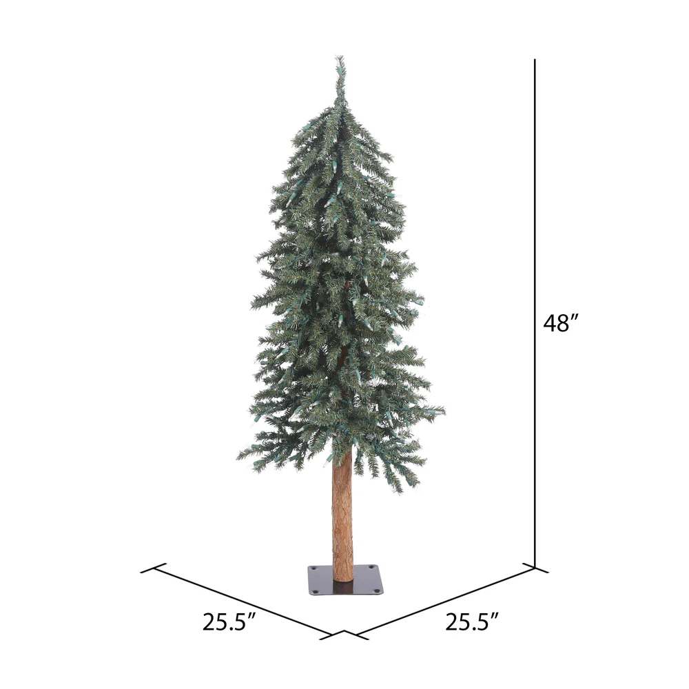 Vickerman 4' Natural Bark Alpine Artificial Christmas Tree Unlit - Cheap-Us