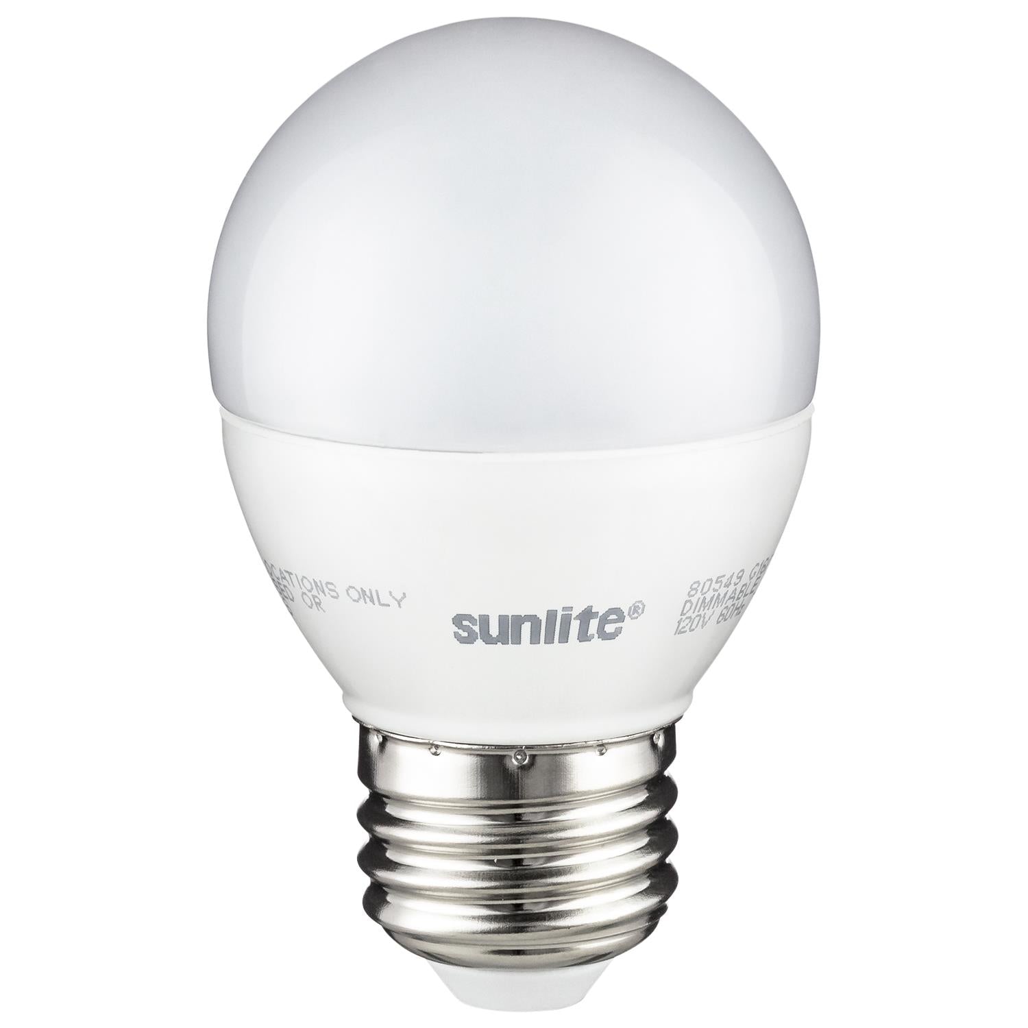 Sunlite LED G16 Globe 7W (60W Equivalent) Light Bulb Medium (E26) Base, Warm White - Cheap-Us