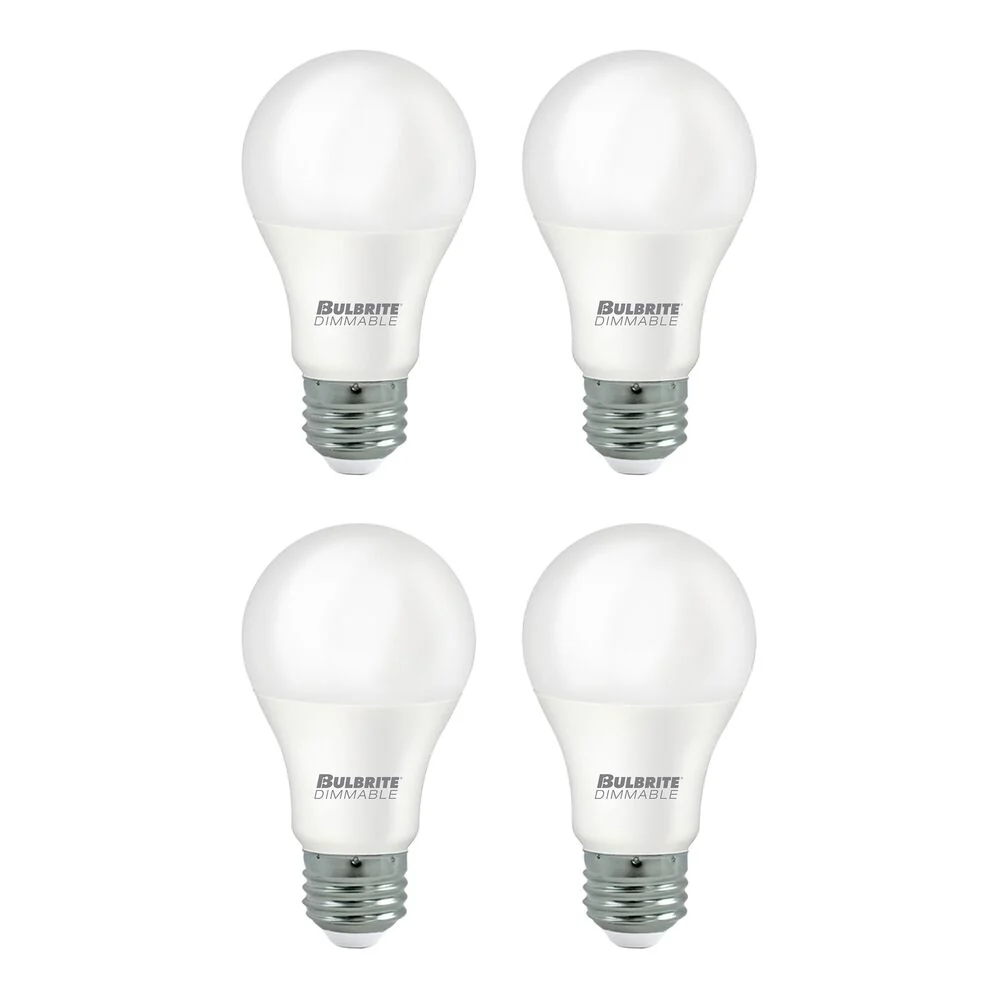 Bulbrite Pack of (4) 11 Watt Dimmable Frost A19 LED Light Bulbs with Medium (E26) Base, 3000K Soft White Light, 1100 Lumens - Cheap-Us