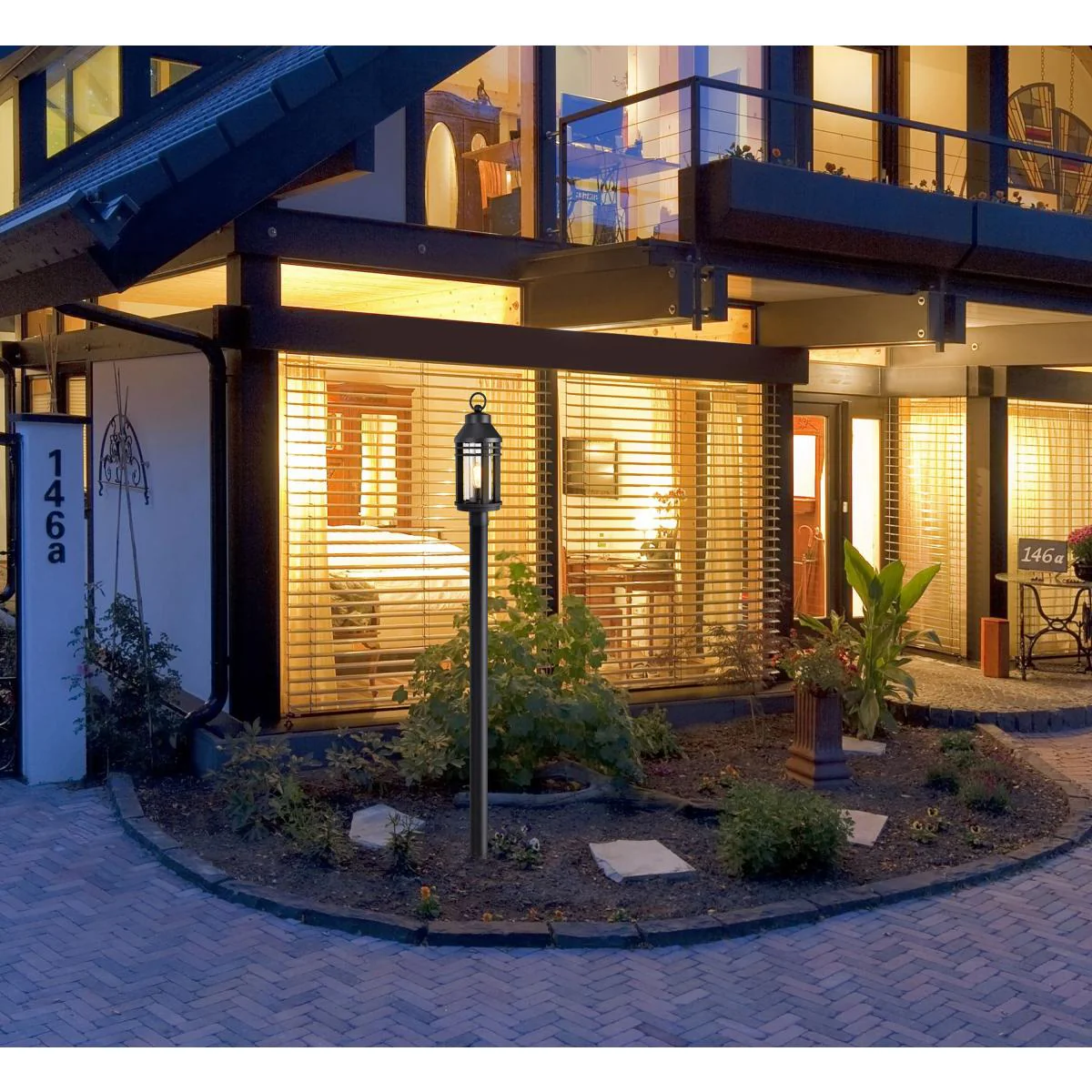 60-8105 WILTON 1 LIGHT POST TOP Wilton; 1 Light Post Top; Matte Black with Clear Seeded Glass - Cheap-Us