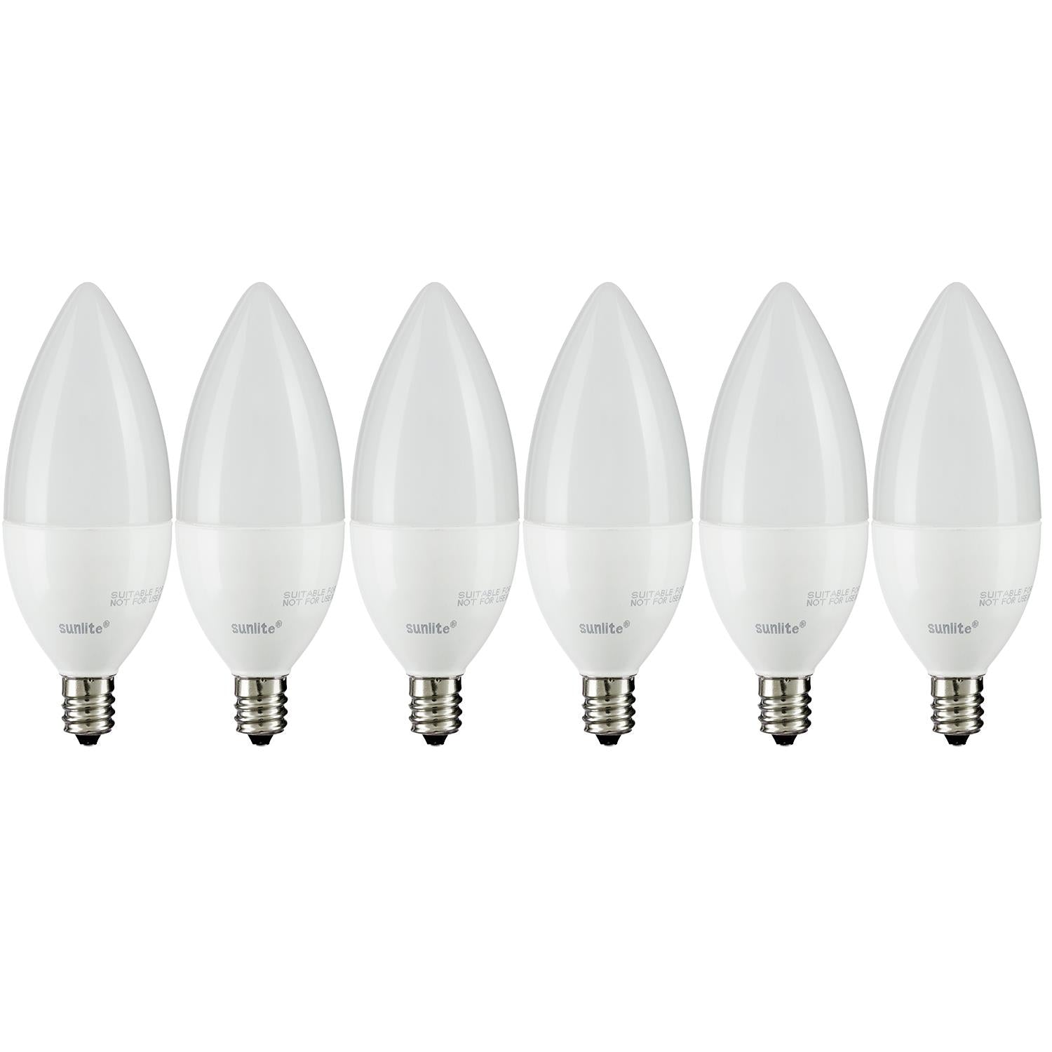 Sunlite CTF/LED/7W/E12/FR/D/ES/27K LED Torpedo Tip Chandelier 7W (60W Equivalent) Light Bulb Candelabra (E12) Base, 2700K Soft White - Cheap-Us