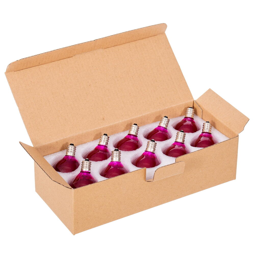 Vickerman Pink LED G40-E12 Filament Glass Replacement Bulbs 10/Box - Cheap-Us