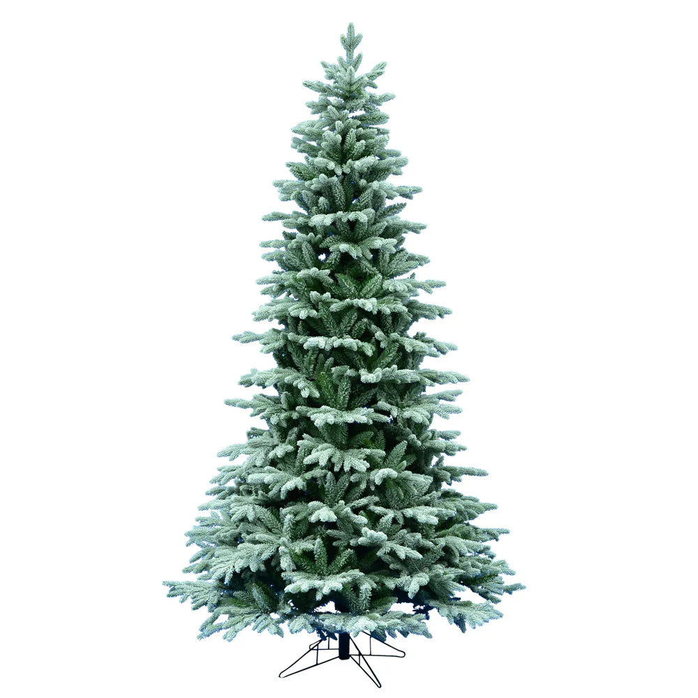 Vickerman 7.5' Frosted Balsam Fir Artificial Christmas Tree Unlit - Cheap-Us