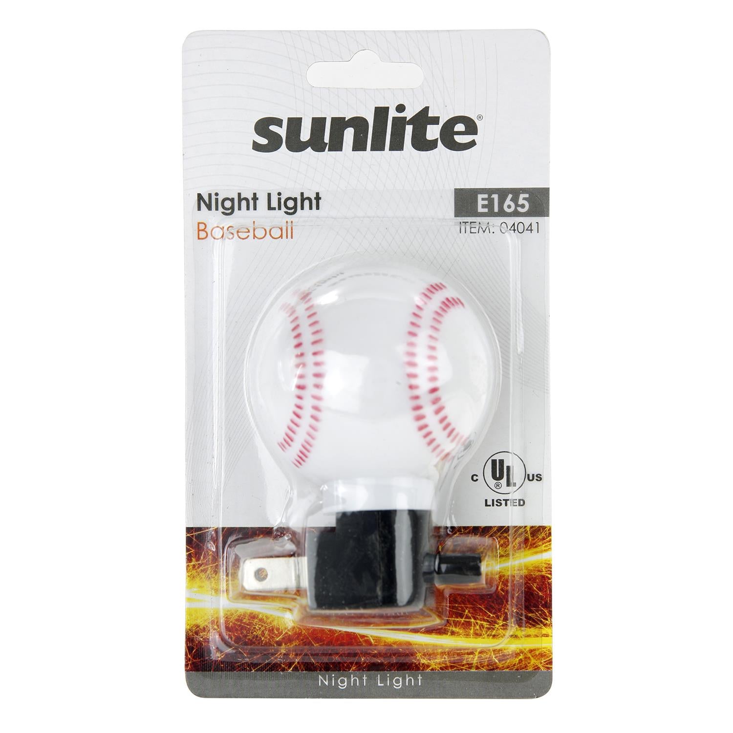 Sunlite E165 White Baseball Decorative Night Light - Cheap-Us