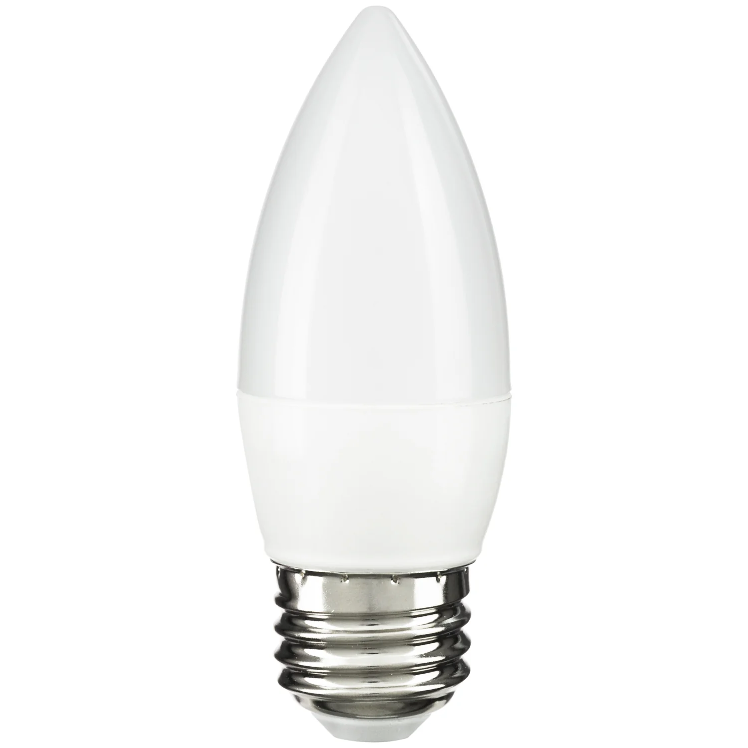 LED Torpedo Tip B11 Chandelier Light Bulb, 7 Watts (60W Equivalent), 500 Lumens, Medium Base (E26), Dimmable, Energy Star, 40K - Cool White, Frost 6 Pack - Cheap-Us