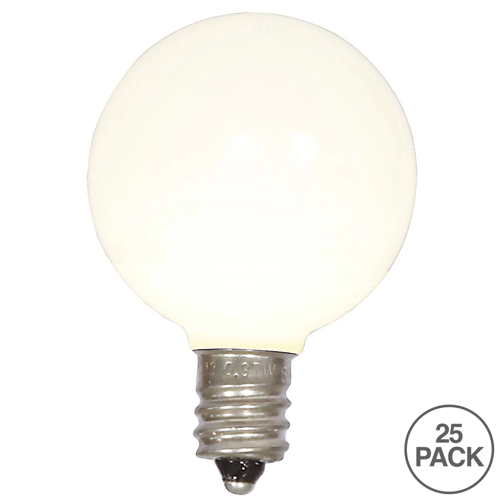 Vickerman G40 Warm White Ceramic LED Replacement Bulb package of 25 - Cheap-Us