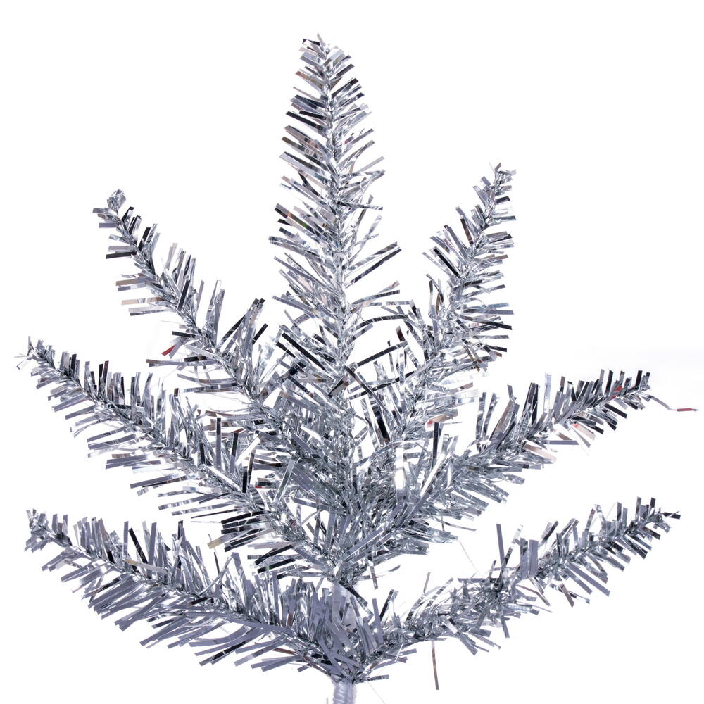 Vickerman 3' Silver Tinsel Fir Artificial Christmas Tree Unlit - Cheap-Us