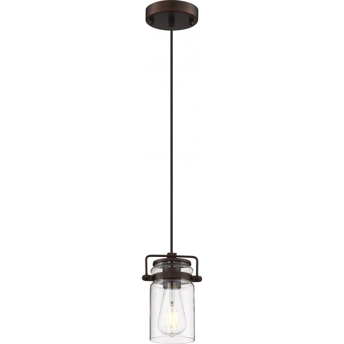 60-6731 ANTEBELLUM 1 LT MINI PENDANT Antebellum - 1 Light Mini Pendant - with Clear Glass -Mahogany Bronze Finish - Cheap-Us