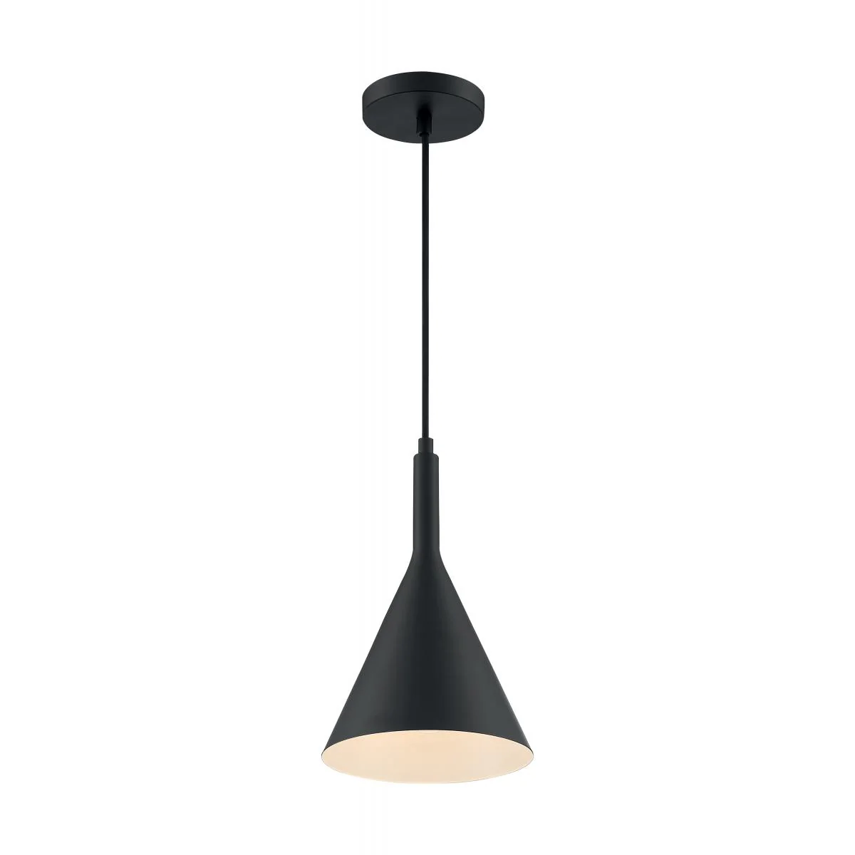 60-7127 LIGHTCAP 1LT SMALL PENDANT Lightcap - 1 Light Pendant with- Matte Black Finish - Cheap-Us