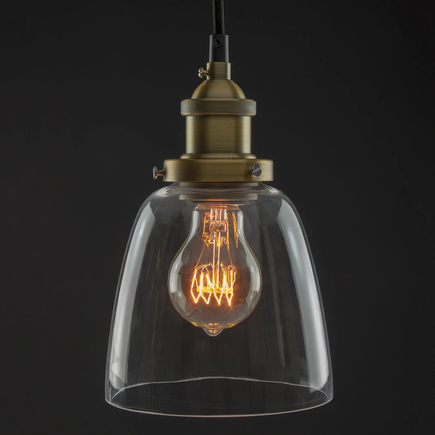 Sunlite Clear Acrylic Copper Bronze Antique Style Pendant Fixture - Cheap-Us