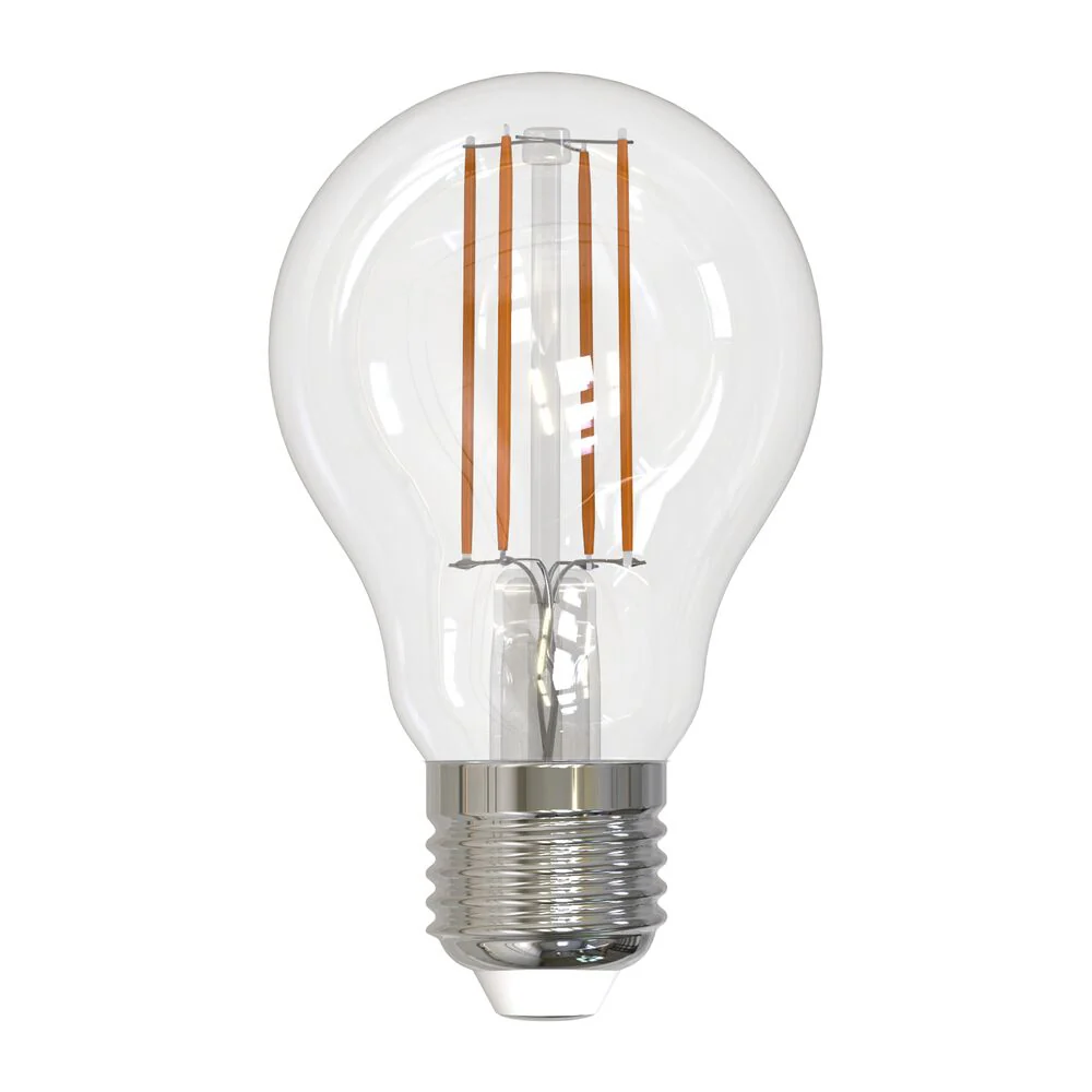 Bulbrite Pack of (8) 7 Watt Dimmable CLEAR Filament A19 Medium (E26) LED Bulb - 800 Lumens, 4000K, and 80 CRI - Cheap-Us